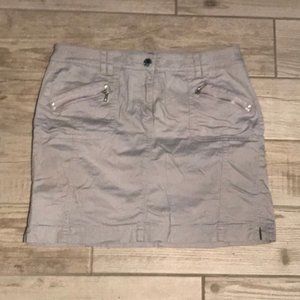 KHAKI MINI SKIRT WITH POCKETS